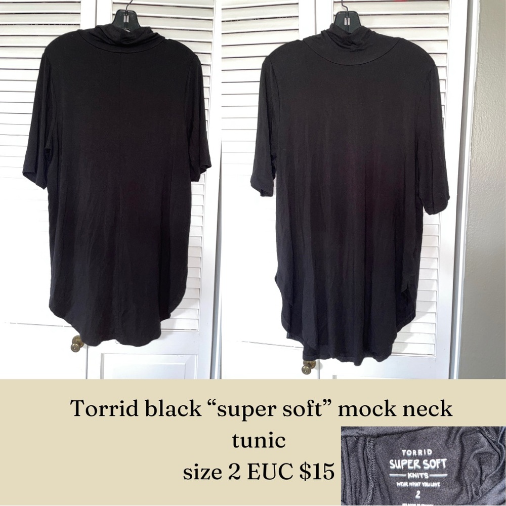 Torrid Black Mock Neck Top